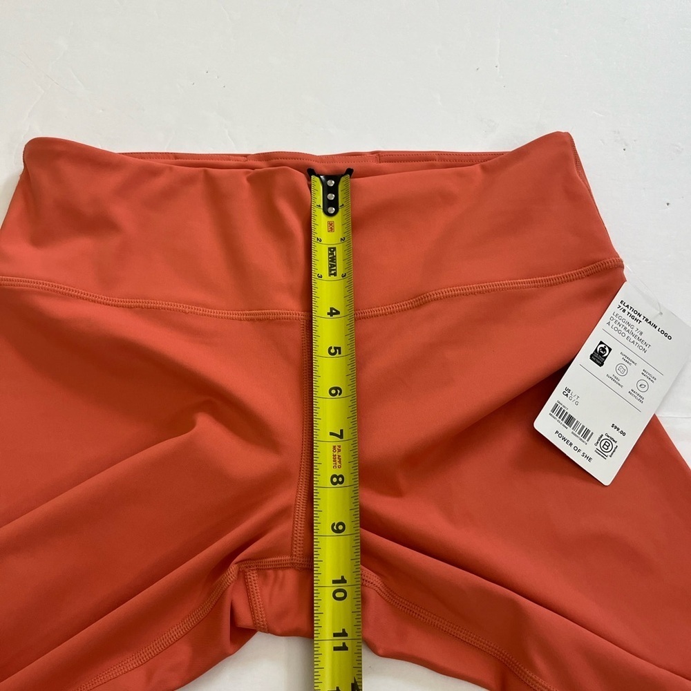 Athleta Elation Train Logo 7/8 Tight Orange Size Large New with Tags - Picture 9 of 11